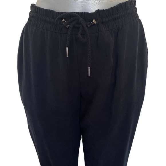 Silky Black Joggers Size Large/Extra Large - Picture 5 of 8
